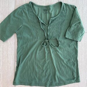 Max Cotton Green Women's Top